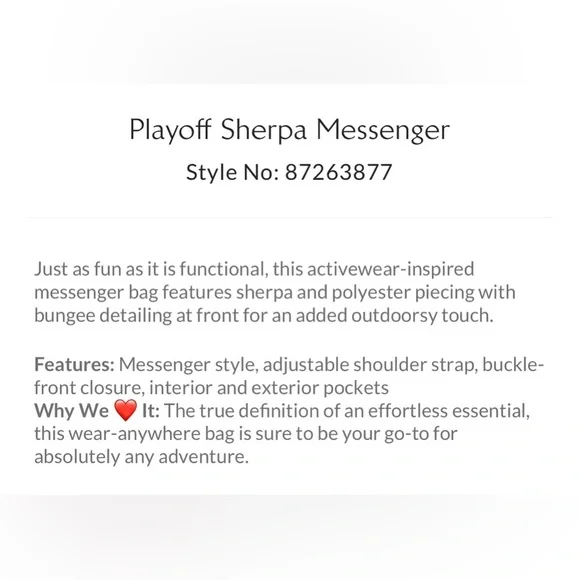 Free People NWT Playoff Sherpa Messenger Bag in pink - Picture 9 of 9